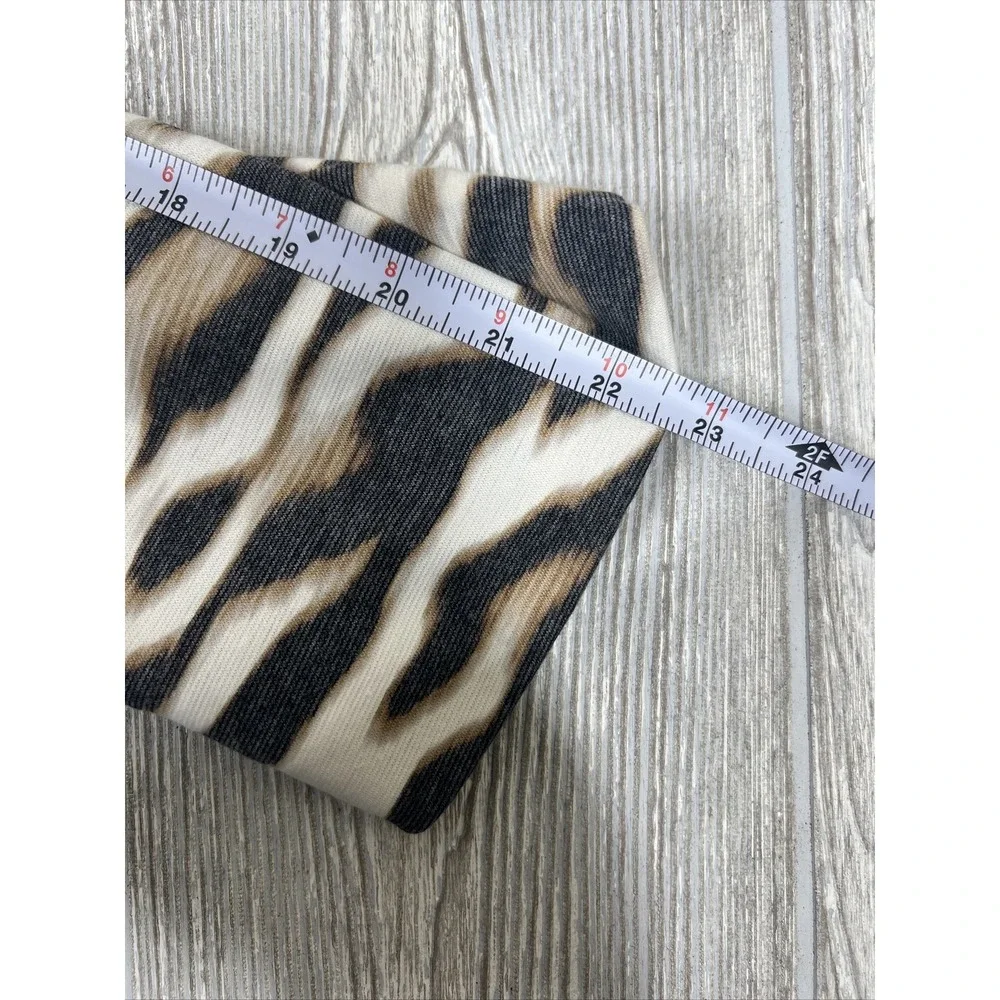 East 5th Animal Print Womens Size LARGE Shoulder Pads Lined 3/4 Sleeve Jacket